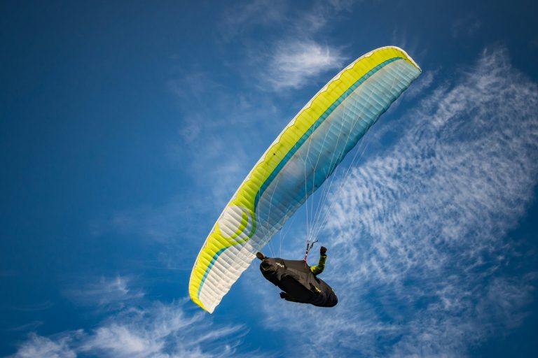 Paraglider in the sky