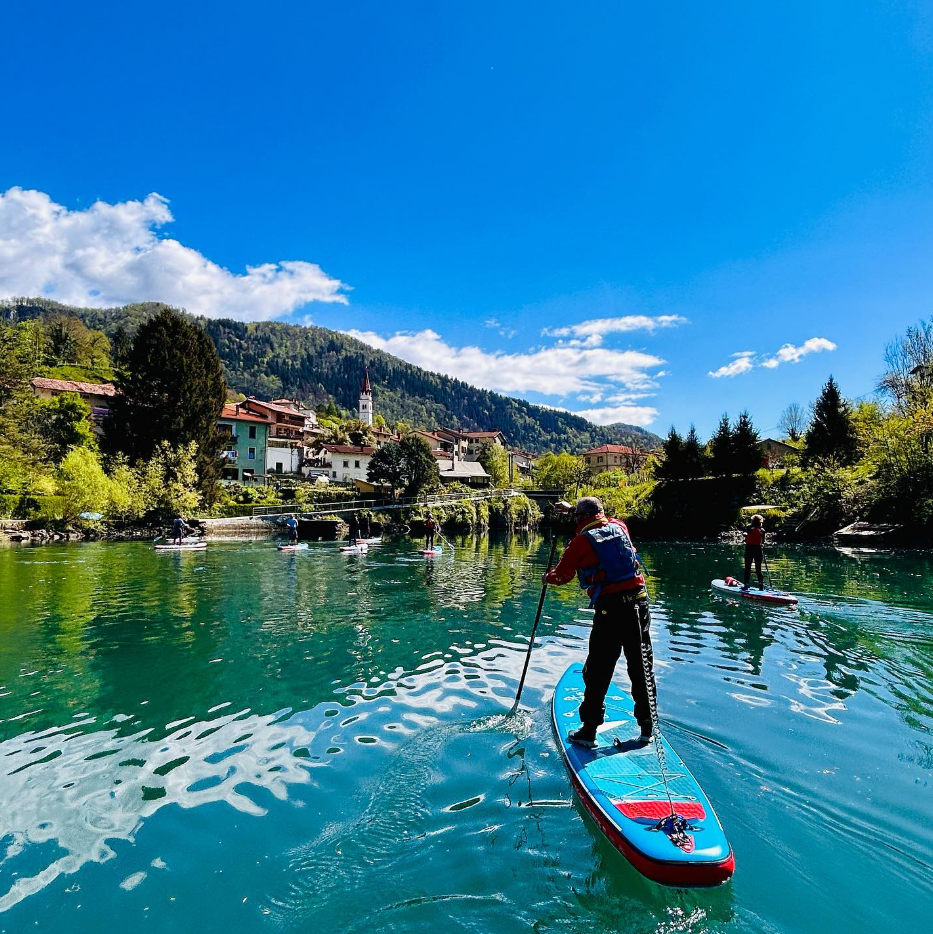 White-water paddleboarding in Slovenia and northern Italy
