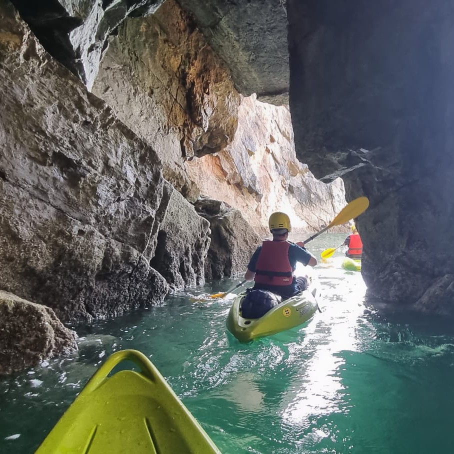 Guided sea kayaking from Tenby Harbour, Pembrokeshire