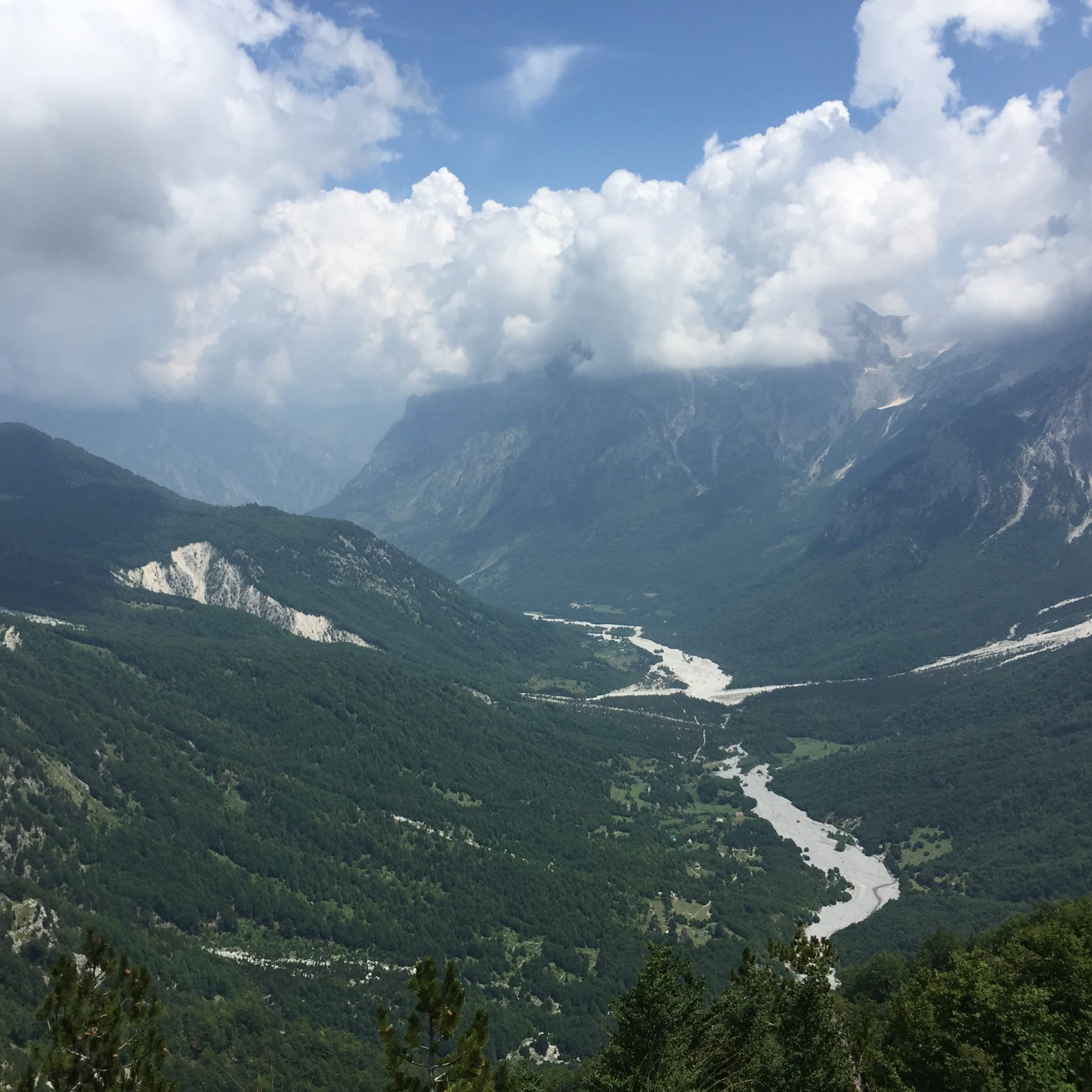 Hiking trail through the Albanian Alps near Valbona