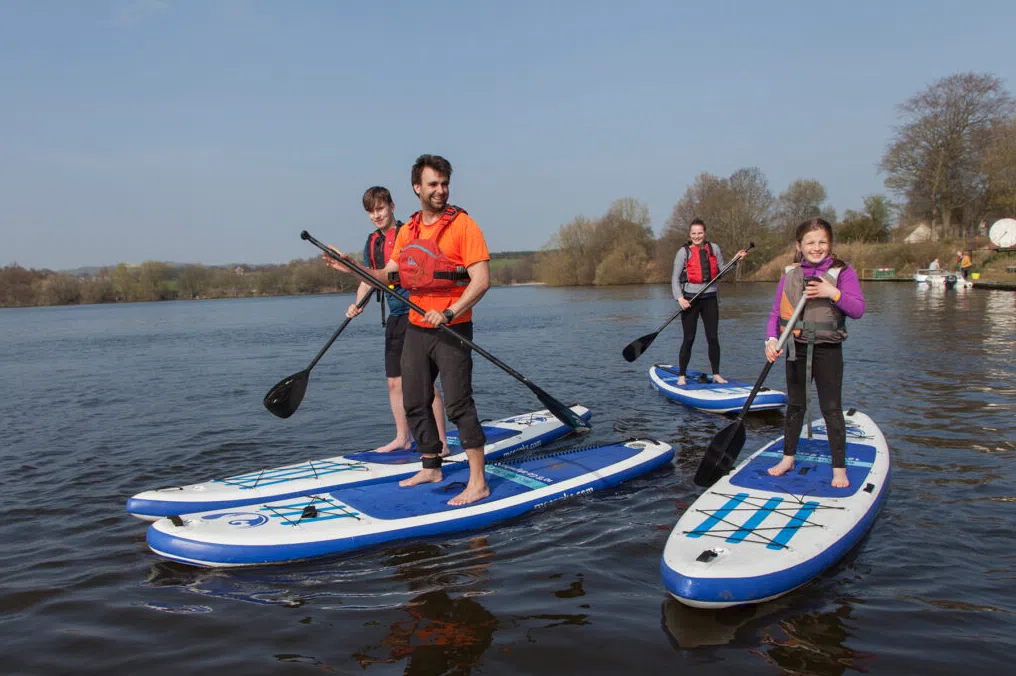 Stand-up paddleboarding in the Yorkshire Dales